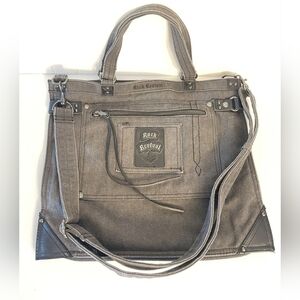 ROCK REVIVAL Canvas Shoulder Bag Large Hand Black Tote Originally $150